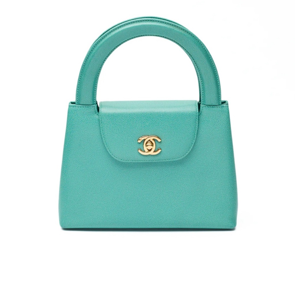 CHANEL Aqua Mini Bag with Gold Accent